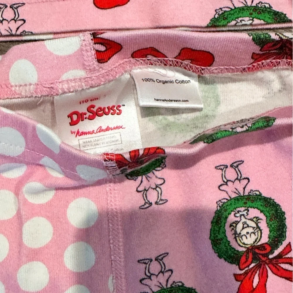 New Hanna Andersson Dr. Seuss Grinch Cindy Lou Who Girls 5 Pajama Set